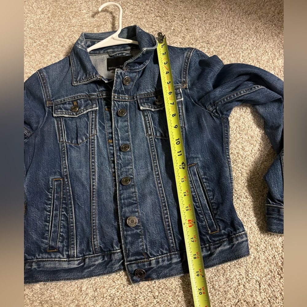 2 pcs Banana Republic Denim Trucker and cropped jackets button up women size XS - Picture 14 of 16